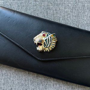 Gorgeous GUCCI Rajah Black Leather Clutch Bag